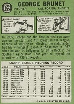 George Brunet  baseball card collectible - Main Image 2