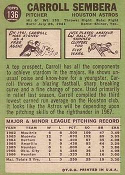 Carroll Sembera  baseball card collectible - Main Image 2