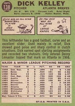 Dick Kelley  baseball card collectible - Main Image 2