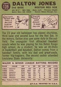 Dalton Jones  baseball card collectible - Main Image 2