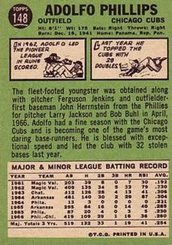 Adolfo Phillips  baseball card collectible - Main Image 2