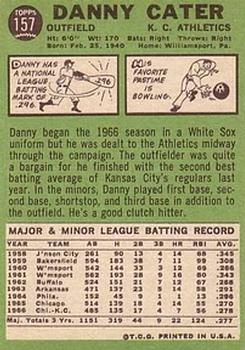 Danny Cater  baseball card collectible - Main Image 2
