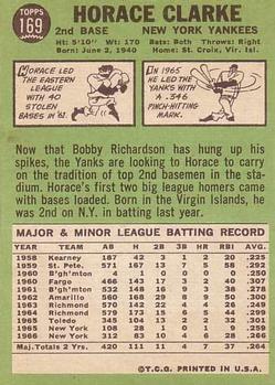 Horace Clarke  baseball card collectible - Main Image 2