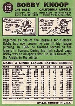 Bobby Knoop  baseball card collectible - Main Image 2