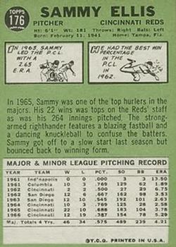 Sammy Ellis  baseball card collectible - Main Image 2