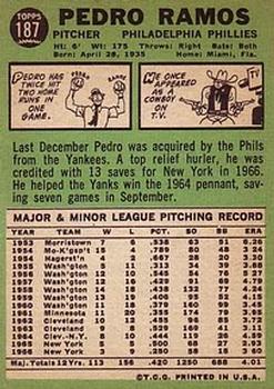 Pedro Ramos  baseball card collectible - Main Image 2