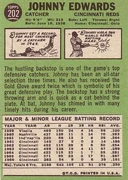 Johnny Edwards  baseball card collectible - Main Image 2
