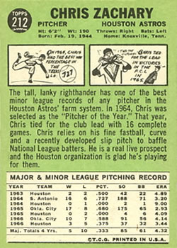 Chris Zachary  baseball card collectible - Main Image 2