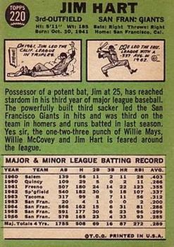 Jim Hart  baseball card collectible - Main Image 2