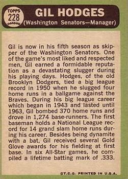 Gil Hodges  baseball card collectible - Main Image 2