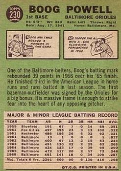 Boog Powell  baseball card collectible - Main Image 2
