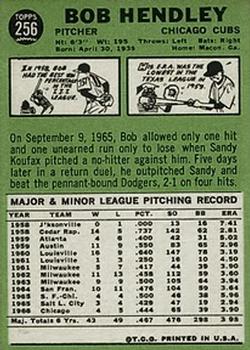 Bob Hendley  baseball card collectible - Main Image 2