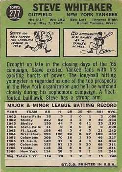 Steve Whitaker  baseball card collectible - Main Image 2