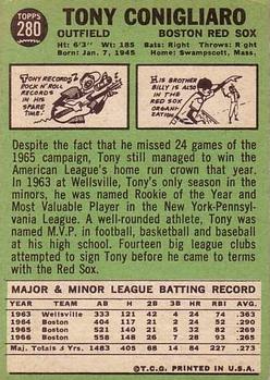 Tony Conigliaro  baseball card collectible - Main Image 2