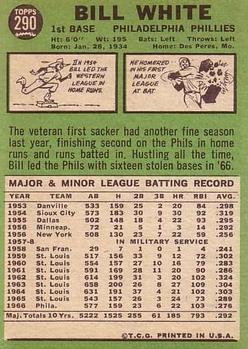 Bill White  baseball card collectible - Main Image 2