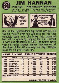 Jim Hannan  baseball card collectible - Main Image 2