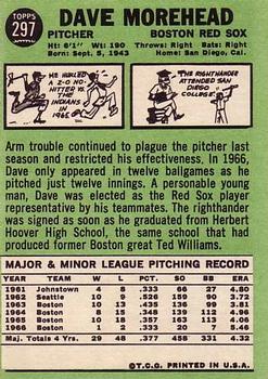 Dave Morehead  baseball card collectible - Main Image 2