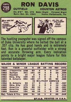 Ron Davis  baseball card collectible - Main Image 2