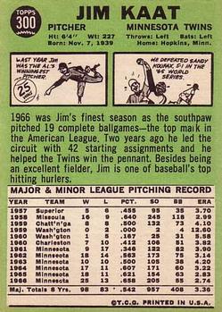 Jim Kaat  baseball card collectible - Main Image 2