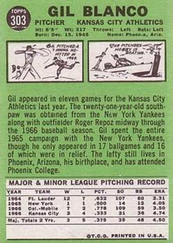 Gil Blanco  baseball card collectible - Main Image 2