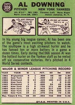 Al Downing  baseball card collectible - Main Image 2