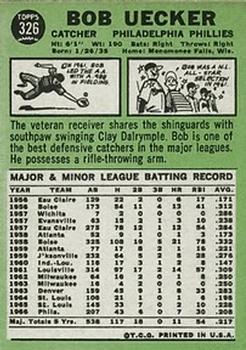 Bob Uecker  baseball card collectible - Main Image 2