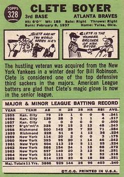 Clete Boyer  baseball card collectible - Main Image 2