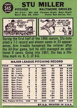Stu Miller  baseball card collectible - Main Image 2