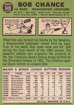 Bob Chance  baseball card collectible - Main Image 2