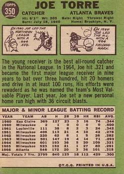 Joe Torre  baseball card collectible - Main Image 2