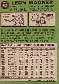 Leon Wagner  baseball card collectible - Main Image 2