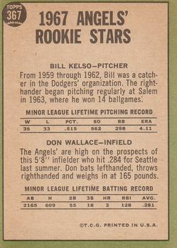 Angels 1967 Rookie Stars (Bill Kelso / Don Wallace)  baseball card collectible - Main Image 2
