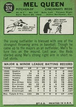 Mel Queen  baseball card collectible - Main Image 2