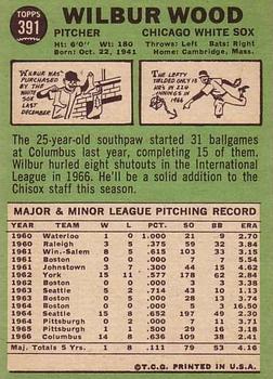 Wilbur Wood  baseball card collectible - Main Image 2