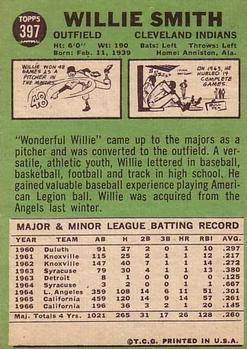 Willie Smith  baseball card collectible - Main Image 2