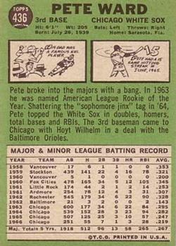 Pete Ward  baseball card collectible - Main Image 2