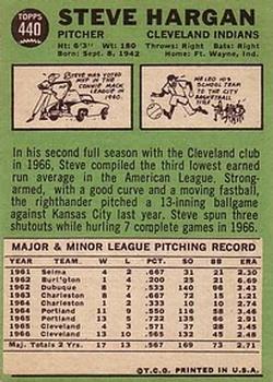 Steve Hargan  baseball card collectible - Main Image 2