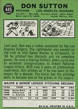 Don Sutton  baseball card collectible - Main Image 2