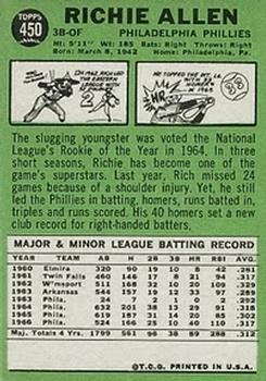 Richie Allen  baseball card collectible - Main Image 2