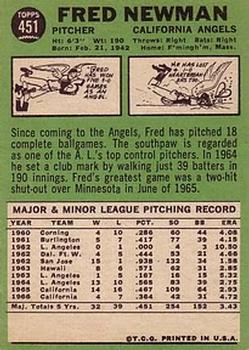Fred Newman  baseball card collectible - Main Image 2