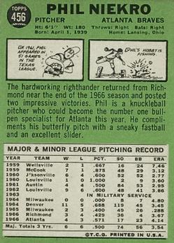 Phil Niekro  baseball card collectible - Main Image 2