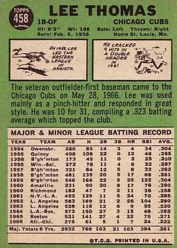 Lee Thomas  baseball card collectible - Main Image 2