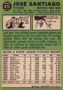 Jose Santiago  baseball card collectible - Main Image 2