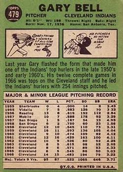 Gary Bell  baseball card collectible - Main Image 2