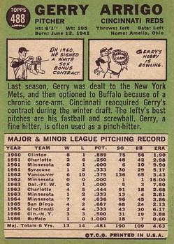 Gerry Arrigo  baseball card collectible - Main Image 2