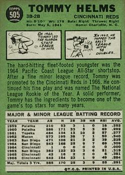 Tommy Helms  baseball card collectible - Main Image 2