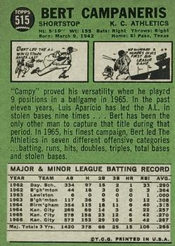 Bert Campaneris  baseball card collectible - Main Image 2