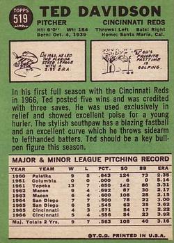 Ted Davidson  baseball card collectible - Main Image 2