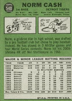 Norm Cash  baseball card collectible - Main Image 2