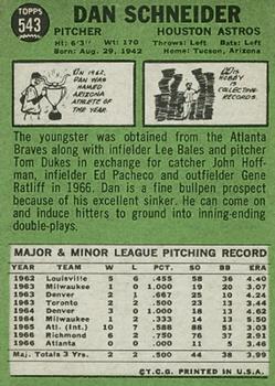 Dan Schneider  baseball card collectible - Main Image 2